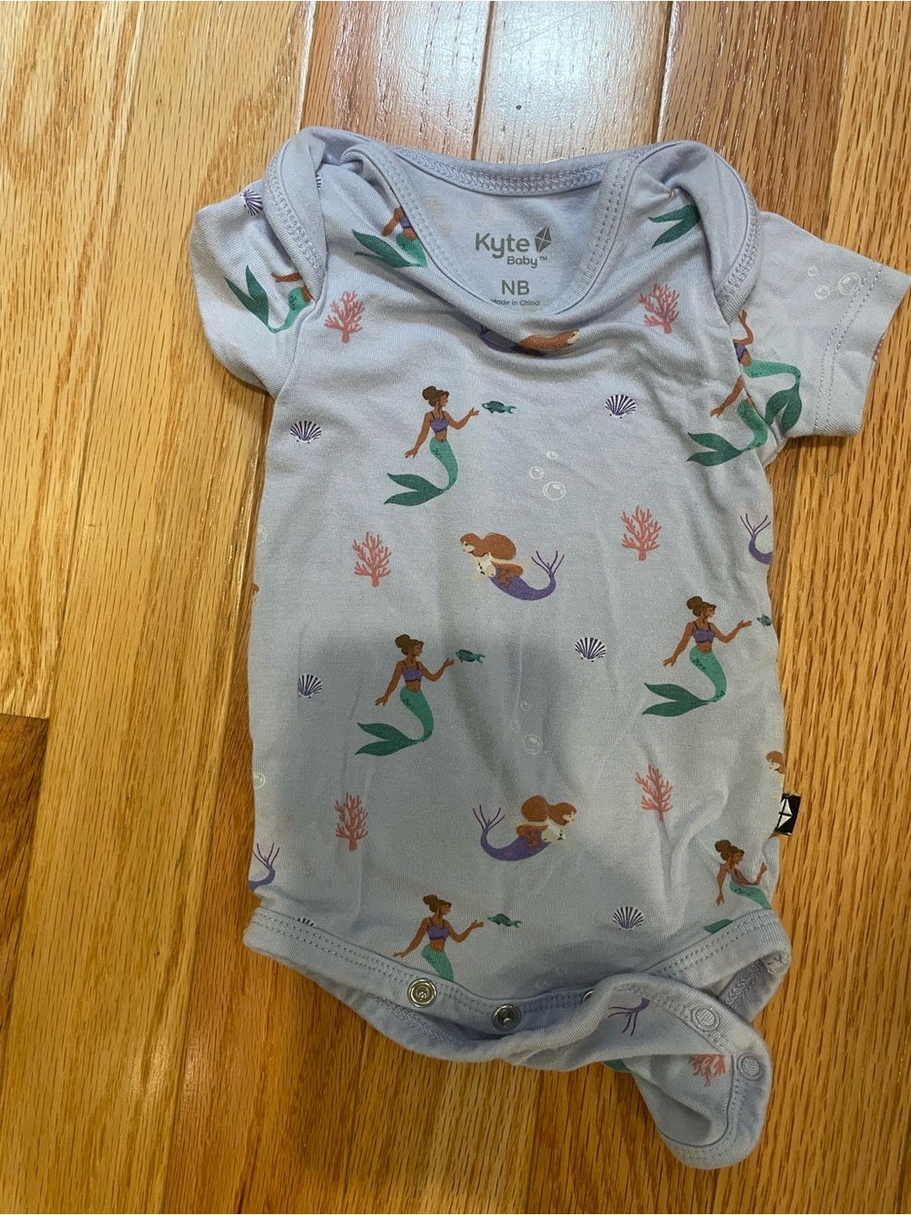 Kyte BABY Lavender Mermaid Short Sleeve Bodysuit